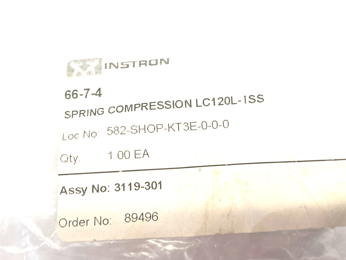 Instron 66-7-4 Compression Spring LC120L-1SS - Maverick Industrial Sales