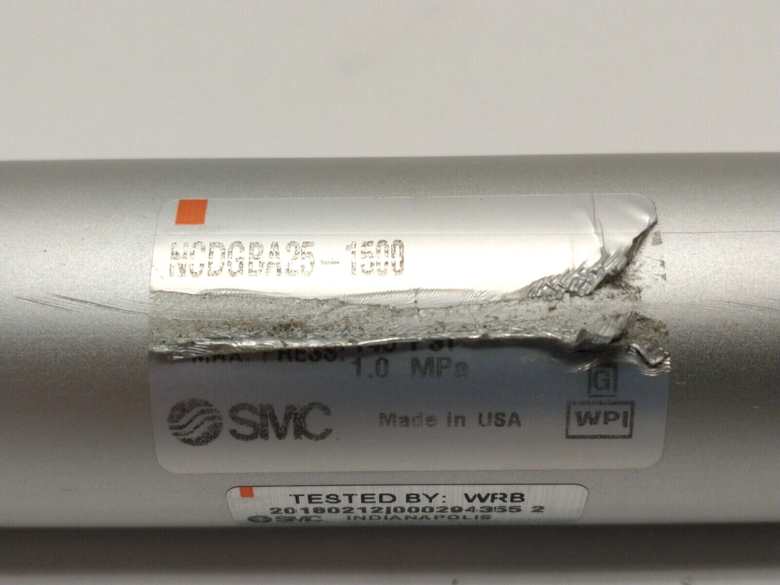 NCDGBA25-1500 | SMC Round Body Pneumatic Cylinder 1" Bore 15" Stroke - Used - Maverick Industrial Sales