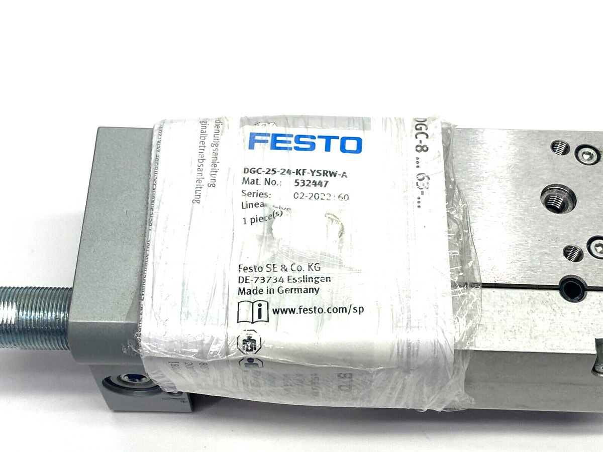 Festo DGC-25-24-KF-YSRW-A Dbl-Acting Linear Actuator Drive 24mm Stroke 532447 - Maverick Industrial Sales