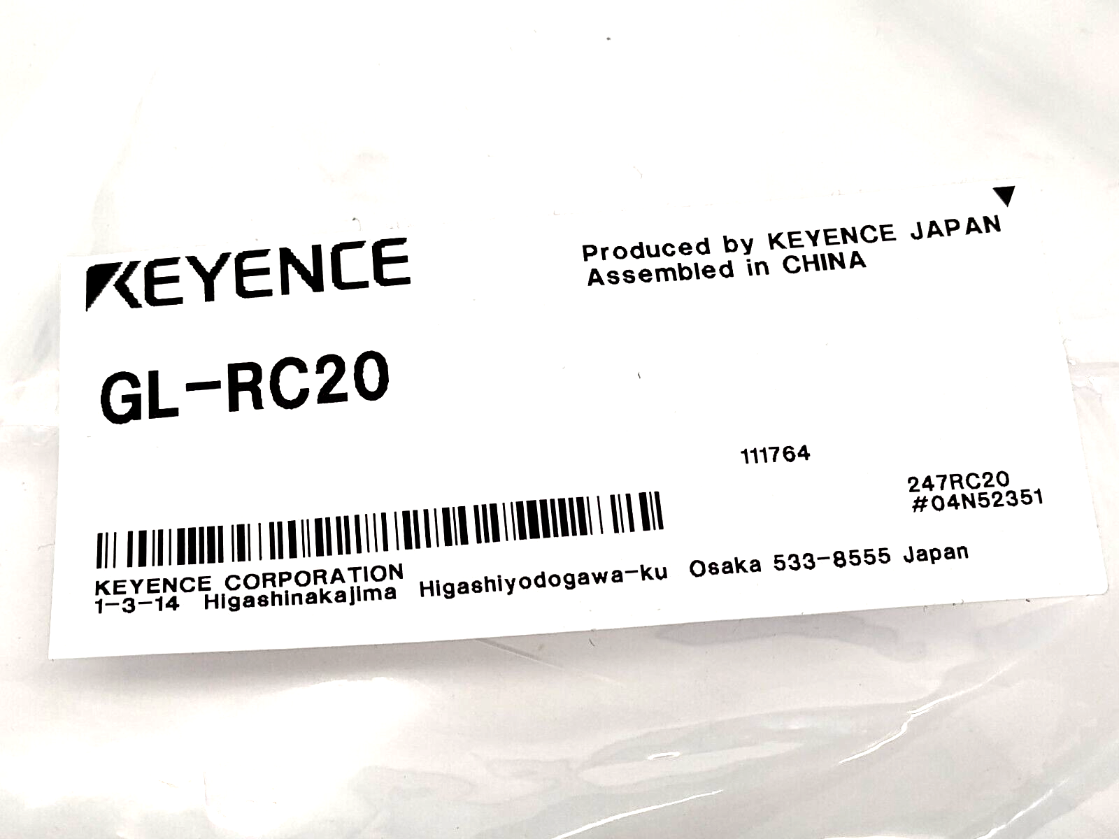 Keyence GL-RC20 Safety Light Curtain Extension Cable M12 5-Pin Female 20m - Maverick Industrial Sales