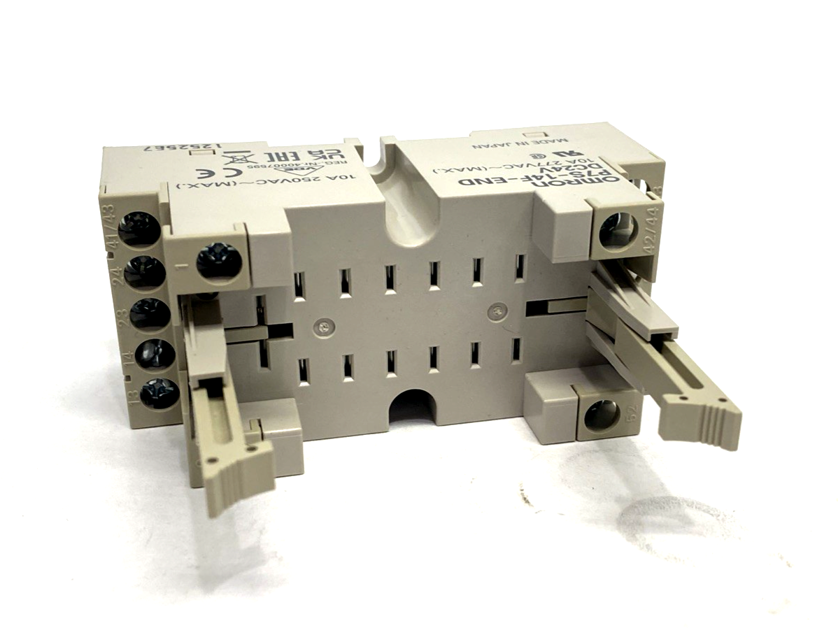P7S-14F-END | Omron DIN Rail Relay Socket/Base, 14-Position - New – Open box - Maverick Industrial Sales