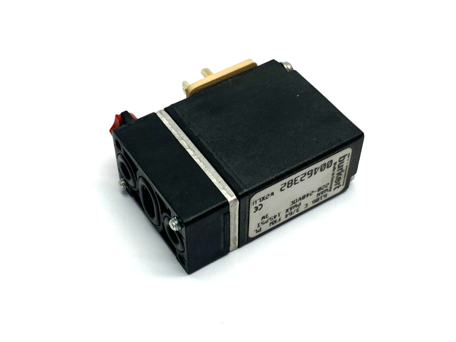 Bürkert W2XLU Solenoid Valve Plug-In 6106 C 3/64 FKM PL 145psi 220-240V 00462382 - Maverick Industrial Sales