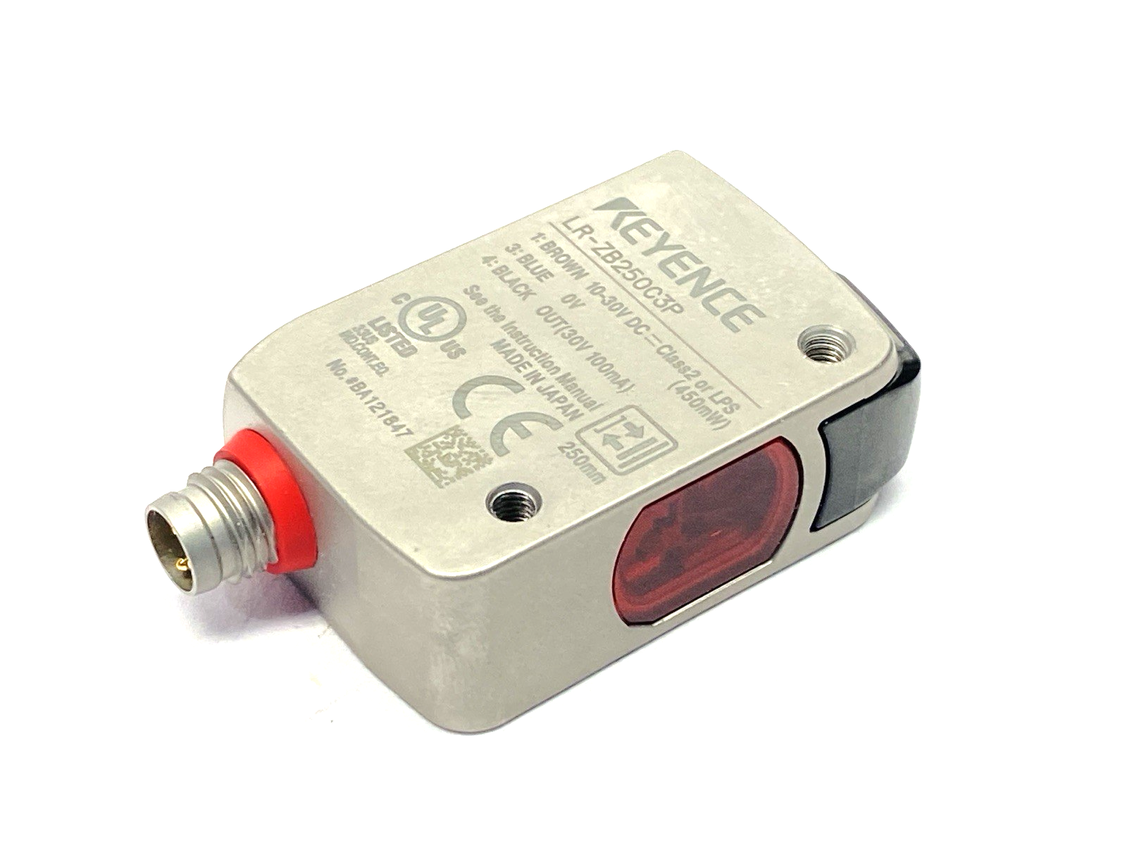 Keyence LR-ZB250C3P Self-Contained CMOS Distance Based Laser Sensor, 3-Pin 250mm - Maverick Industrial Sales