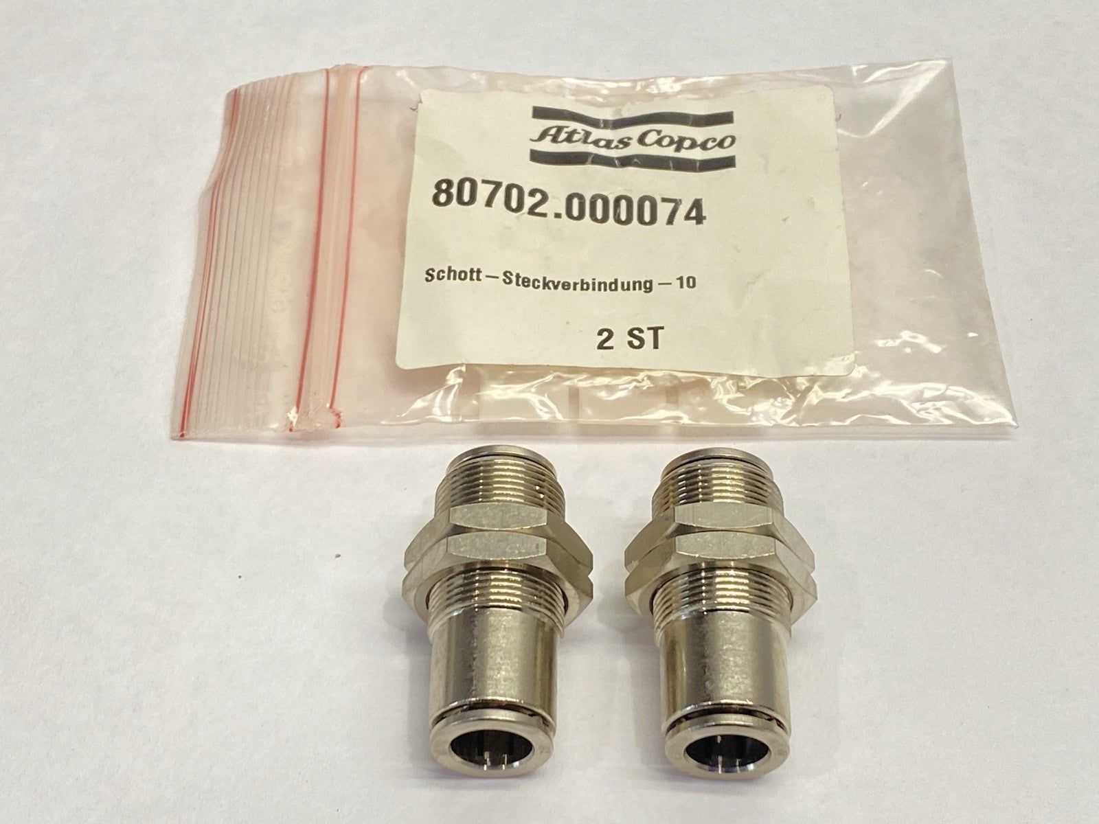 Atlas Copco 80702.000074 Plug-In Connector LOT OF 2 - Maverick Industrial Sales