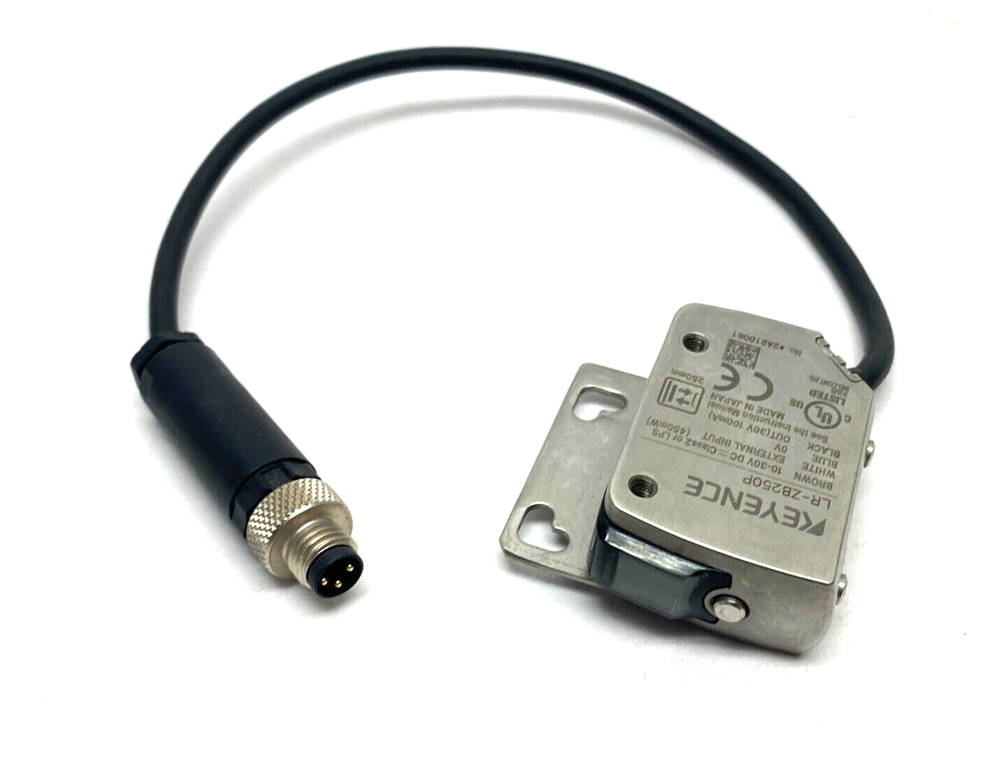 Keyence LR-ZB250P Self Contained Laser Sensor, 8" Cable - Maverick Industrial Sales