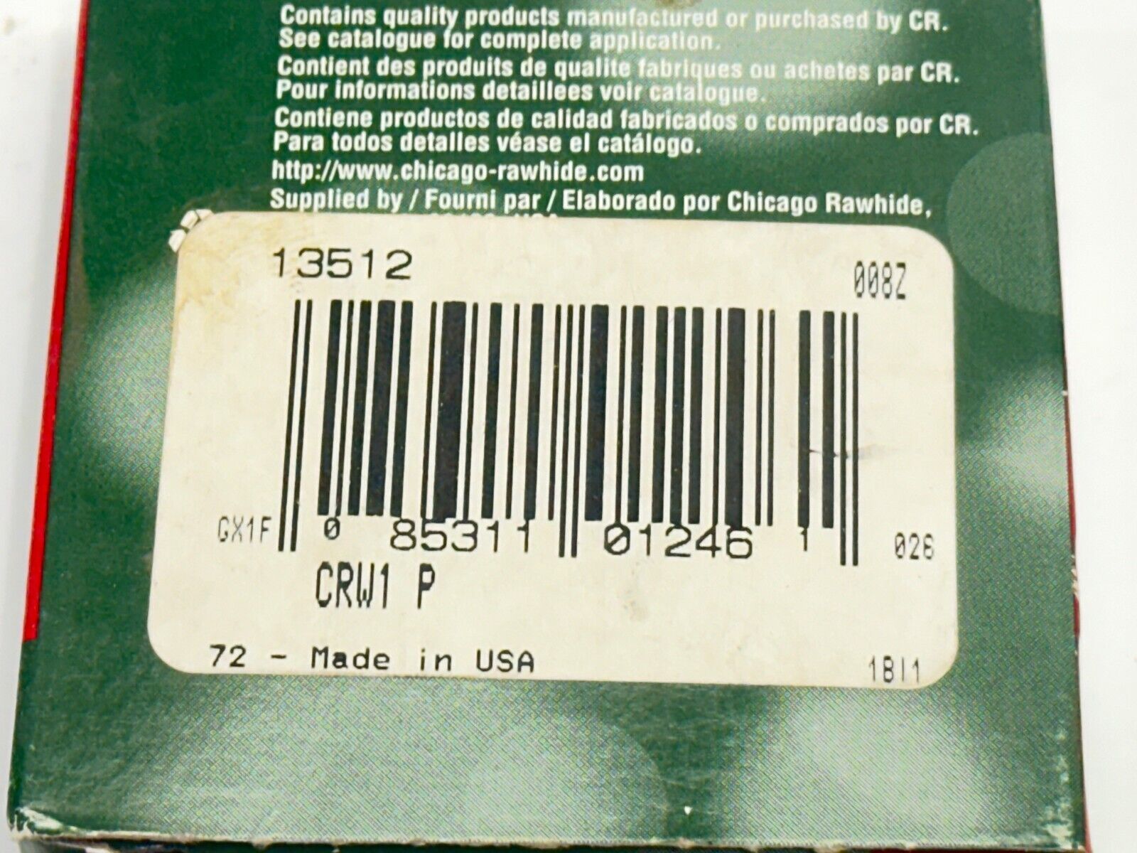 13512 | CR Chicago Rawhide CRW1 P Oil Seal - New – Open box - Maverick Industrial Sales