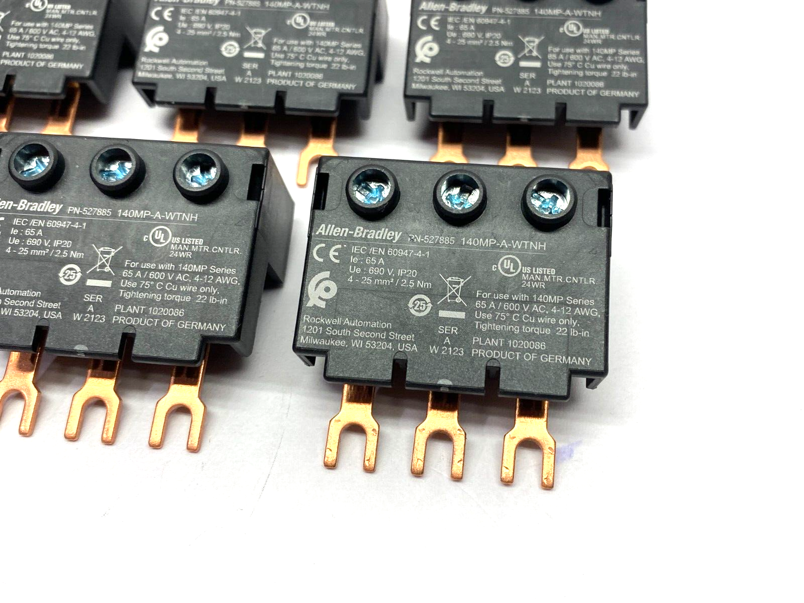 Allen Bradley 140MP-A-WTNH Ser. A Busbar Feeder Terminal BOX OF 10 - Maverick Industrial Sales