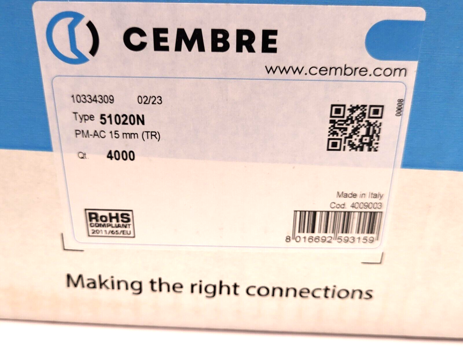 Cembre 51020N Transparent Cable Holder PM-AC 15mm - Maverick Industrial Sales