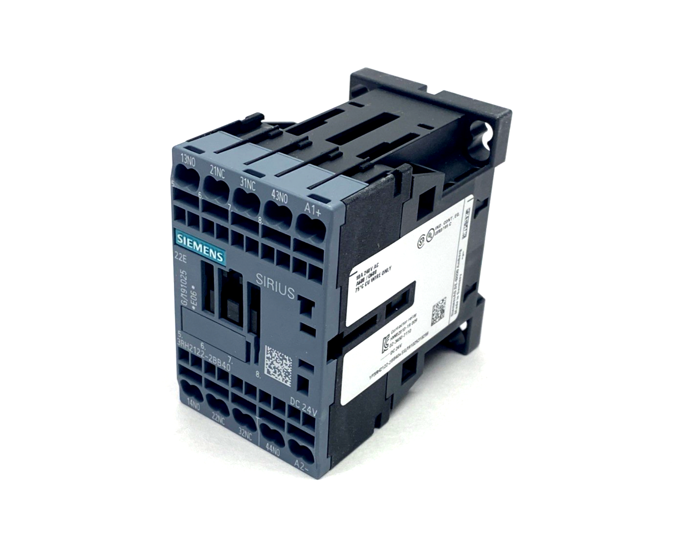 Siemens 3RH2122-2BB40 Contactor Relay 2 NO + 2 NC, 24V DC - Maverick Industrial Sales