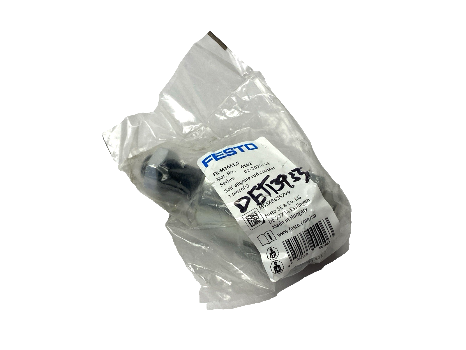 Festo FK-M16X1,5 Self-Aligning Rod Coupler 6142 - Maverick Industrial Sales