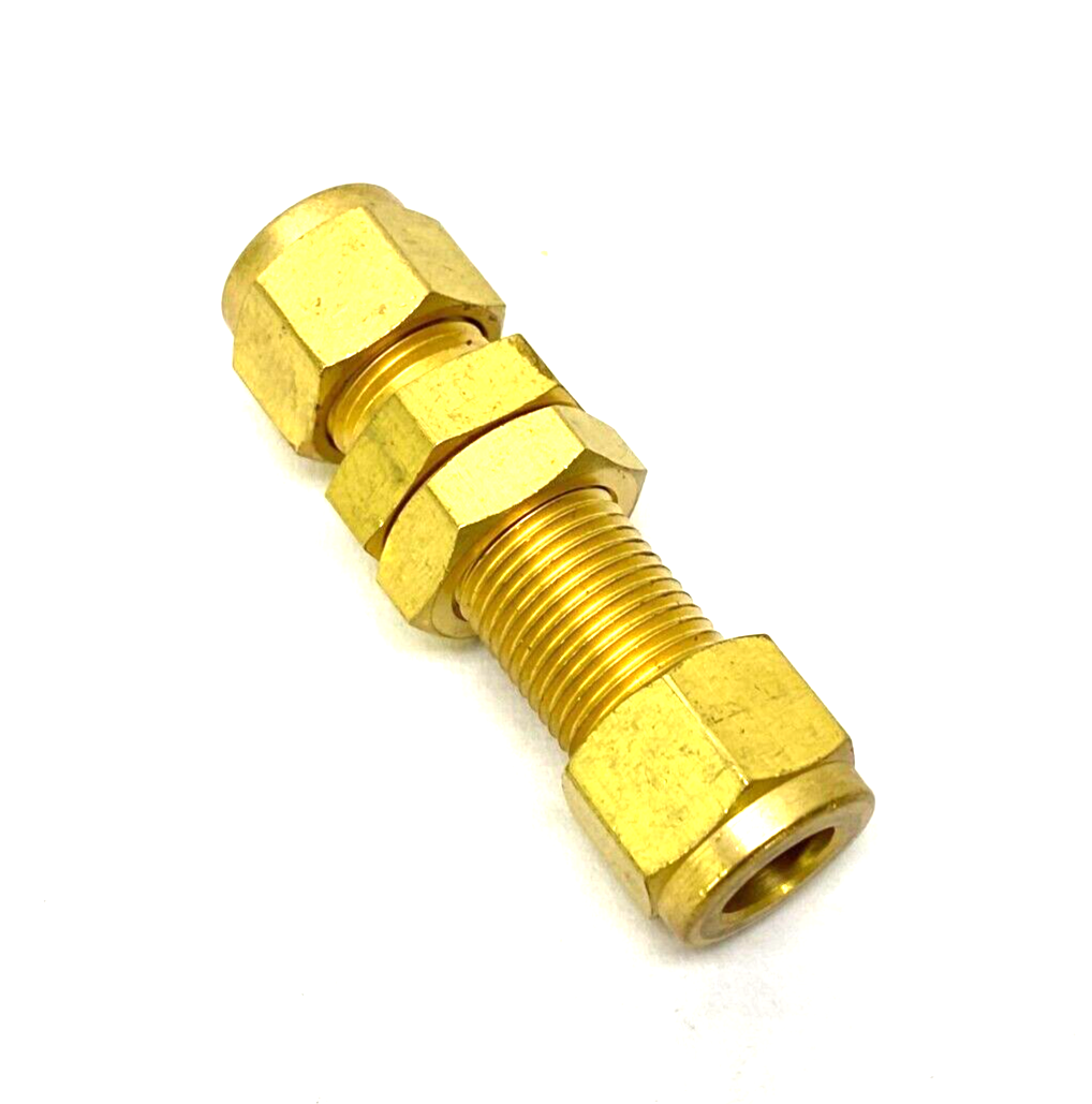 Swagelok B-600-61 Brass Bulkhead Compression Tube Fitting 3/8" Tube OD - Maverick Industrial Sales