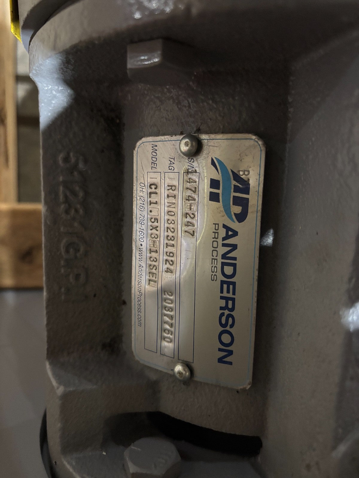 Gusher Pumps CL1.5X3-13SEL +6CDM-BNP, 188 GPM Pump, Anderson Process, No Motor - Maverick Industrial Sales