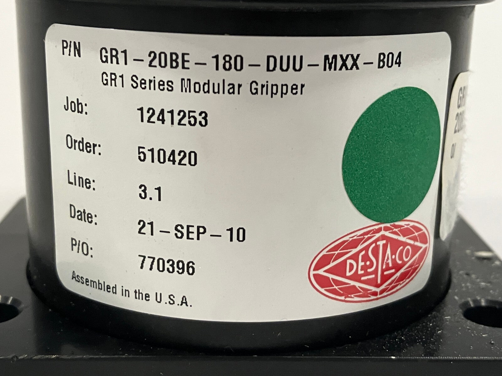 Destaco GR1-20BE-180-DUU-MXX-B04 Sheet Metal Gripper GR1 20 Series - Maverick Industrial Sales