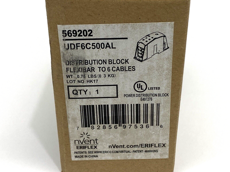 Nvent Eriflex UDF6C500AL Distribution Block Single-Pole 569202 - Maverick Industrial Sales