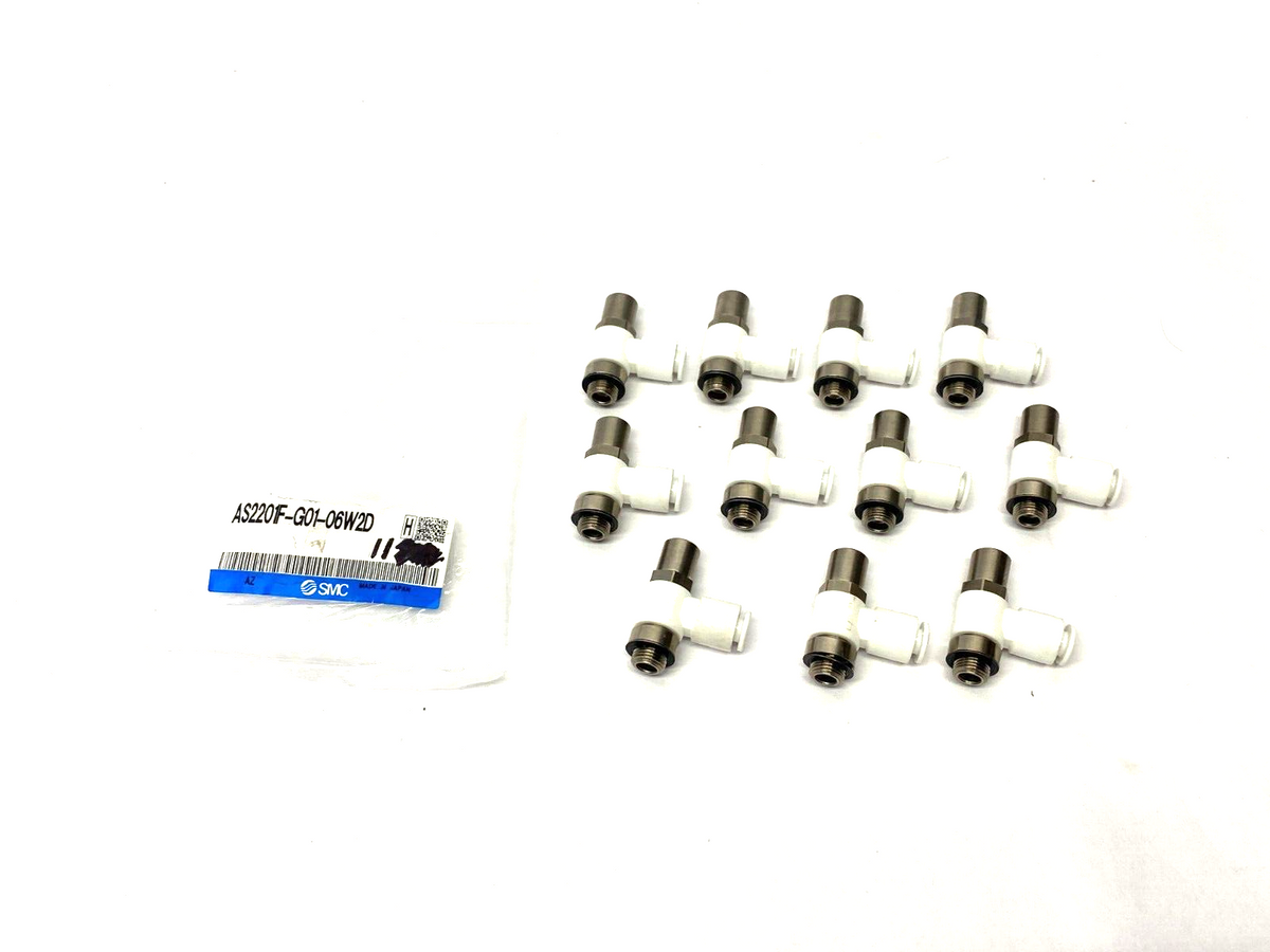 SMC AS2201F-G01-06W2D Flame Resistant Flow Control Valve PKG OF 11 - Maverick Industrial Sales