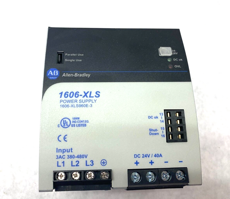 Allen Bradley 1606-XLS960E-3 Ser. A 3-Phase Power Supply 480VAC Output - Maverick Industrial Sales