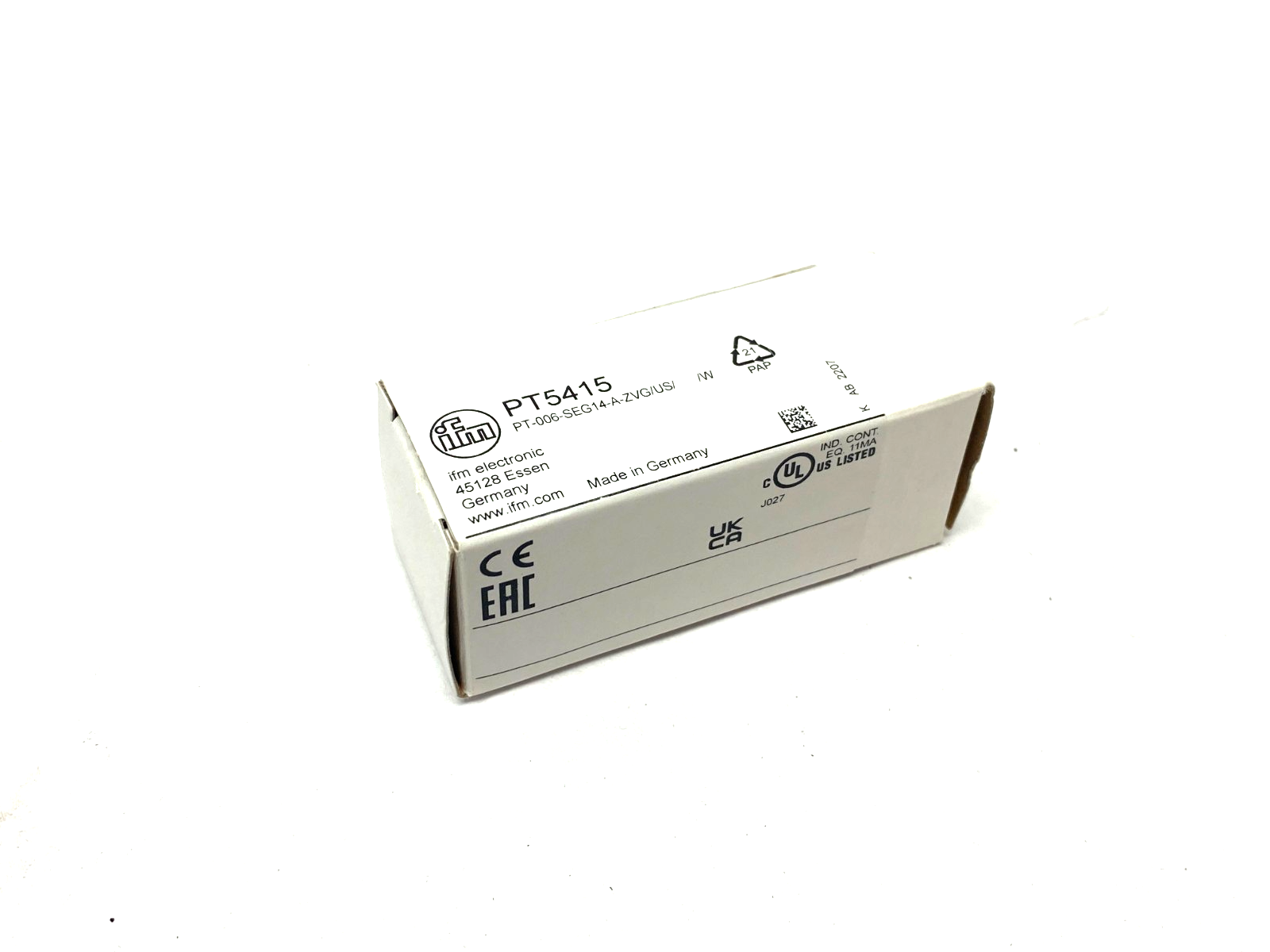 Ifm PT5415 Pressure Transmitter PT-006-SEG14-A-ZVG/US/ /W - Maverick Industrial Sales