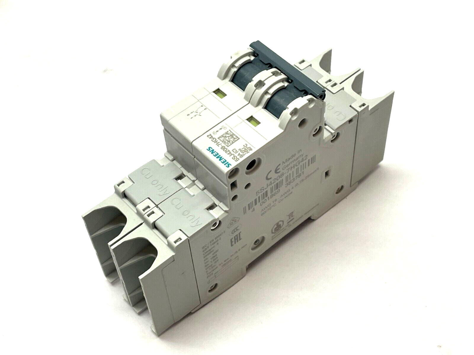 Siemens 5SJ4208-7HG42 Miniature Circuit Breaker 8A 2P - Maverick Industrial Sales