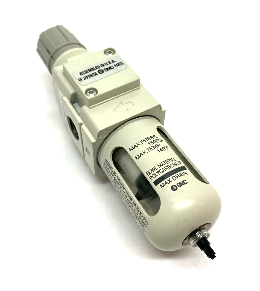 SMC AW20K-N02E-1CZ-B Modular Filter Regulator 1/4" NPT MISSING DRAIN COCK - Maverick Industrial Sales