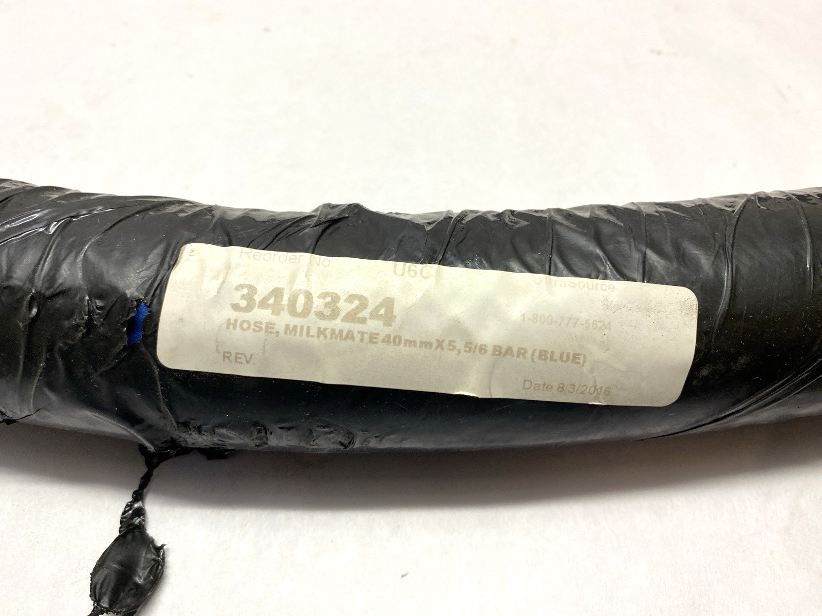 MilkMate 340324 40mm x 5,5/6 Bar BLUE Hose 195cm Length - New – Open box - Maverick Industrial Sales