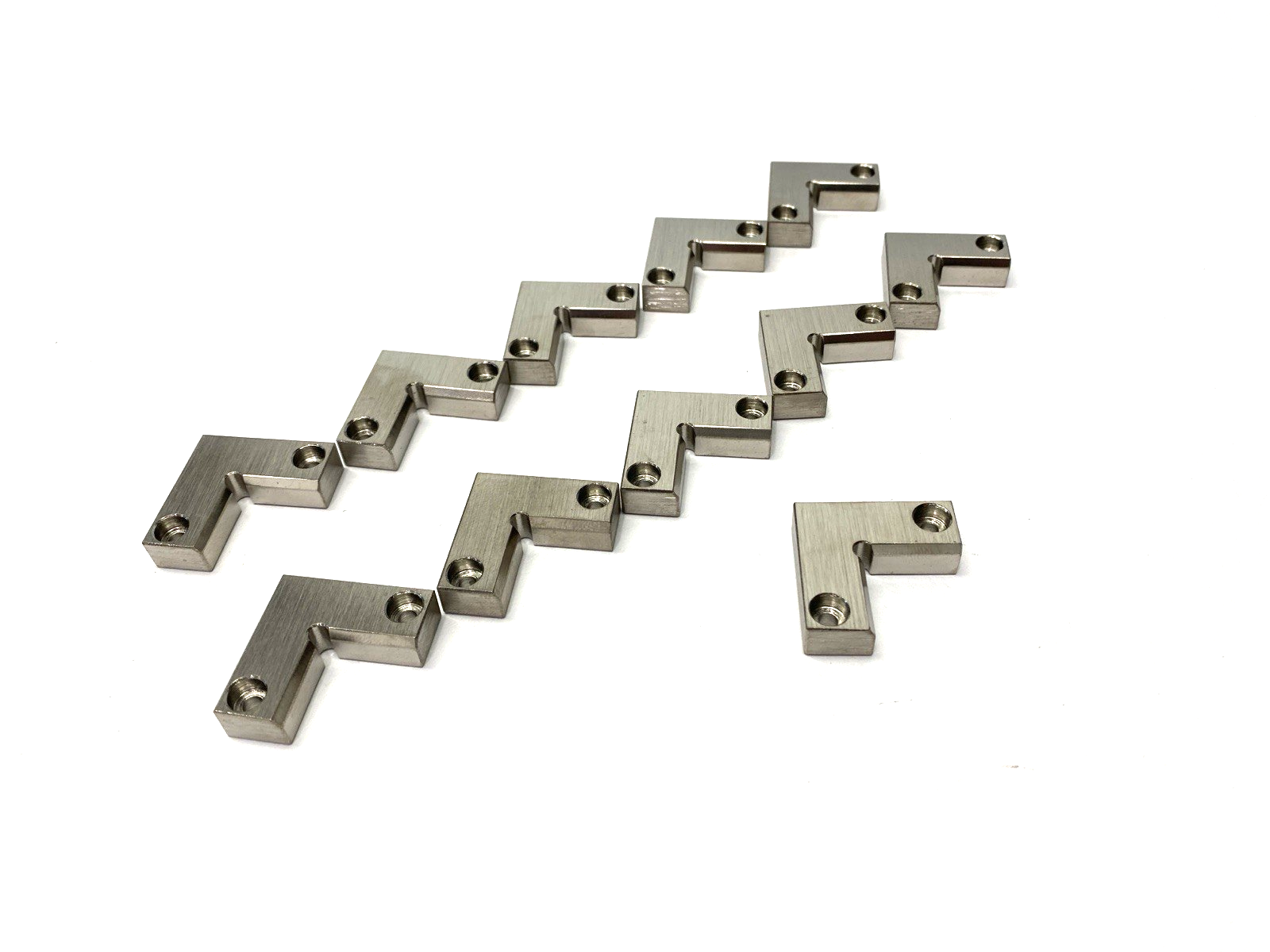 Misumi WGLMC-30-8-12 L-Shaped Guide 30 x 8 x 12mm 1045 Carbon Steel LOT OF 11 - Maverick Industrial Sales