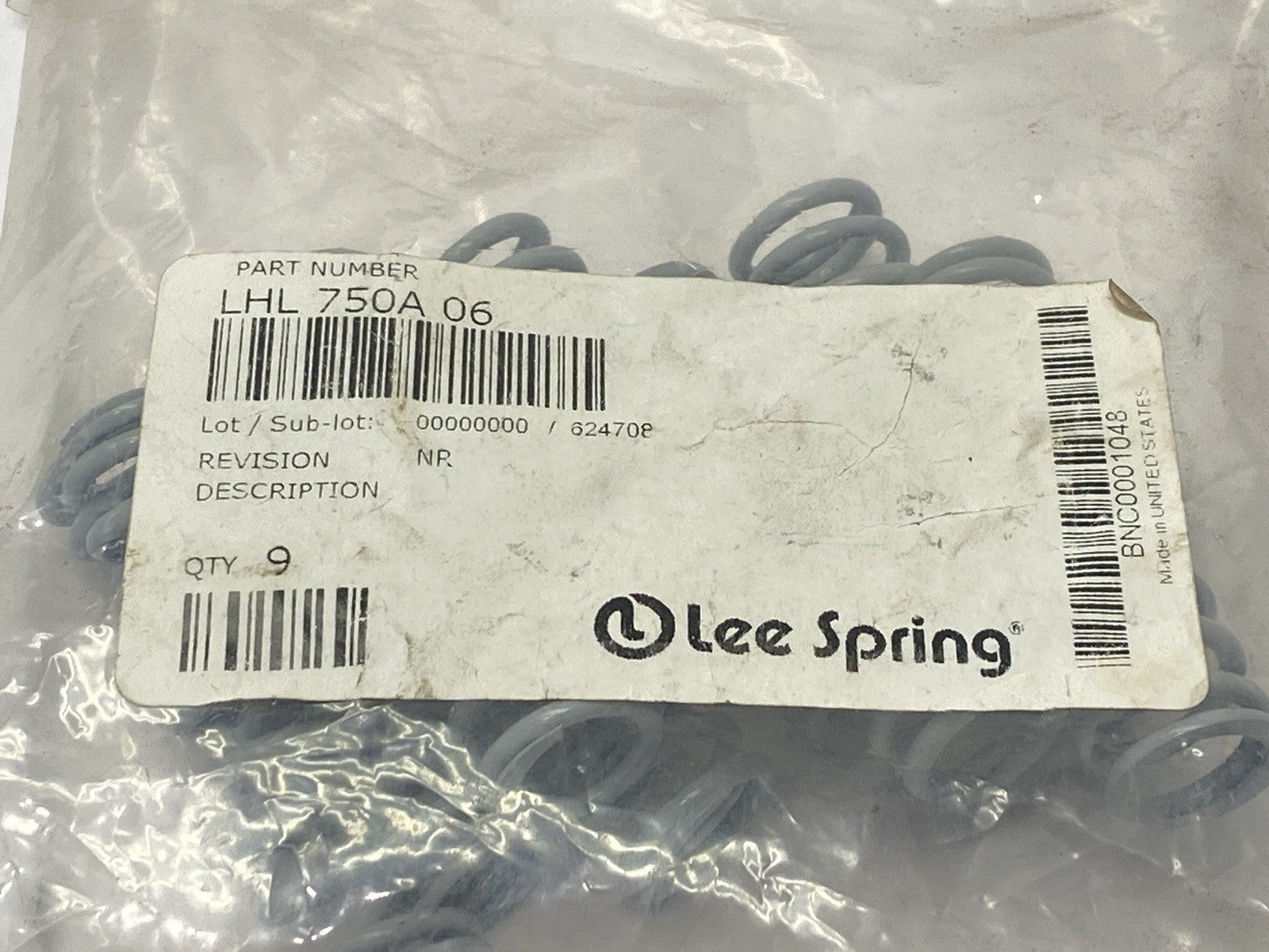Lee Spring LHL 750A 06 Springs LOT OF 8 - Maverick Industrial Sales