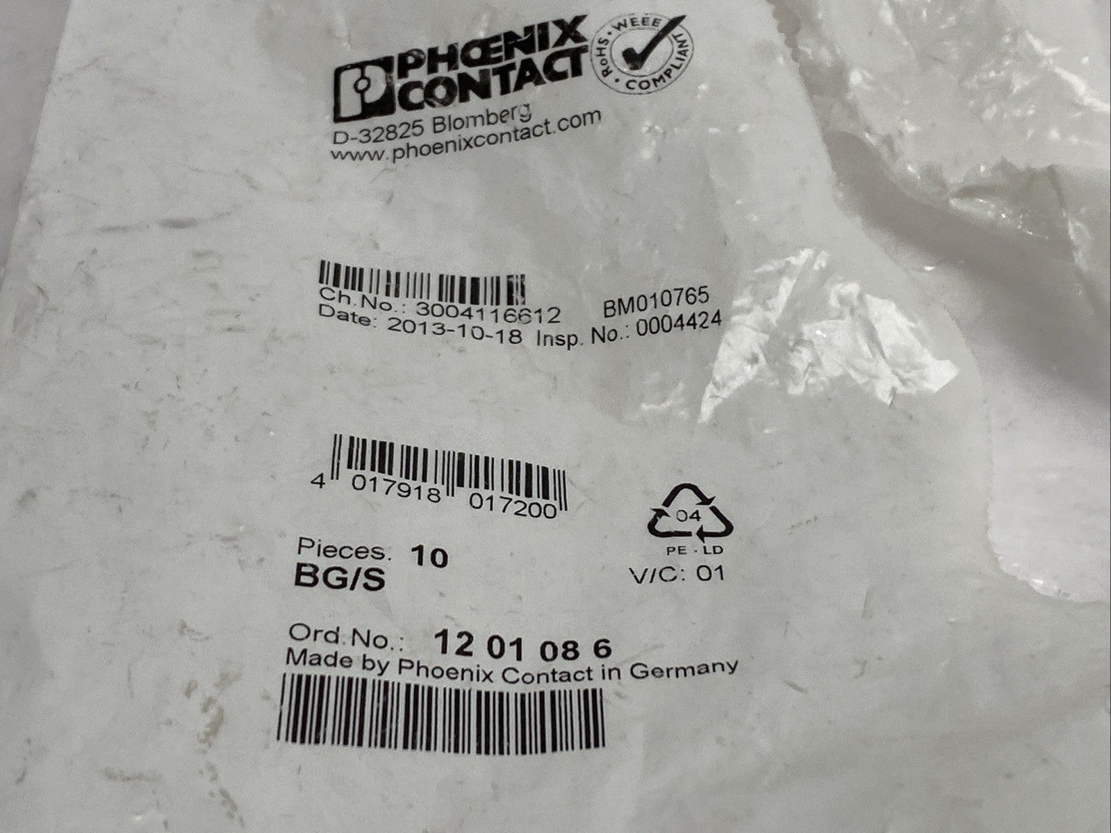 Phoenix Contact BG/S Angled Brackets 1201086 LOT OF 11 - Maverick Industrial Sales