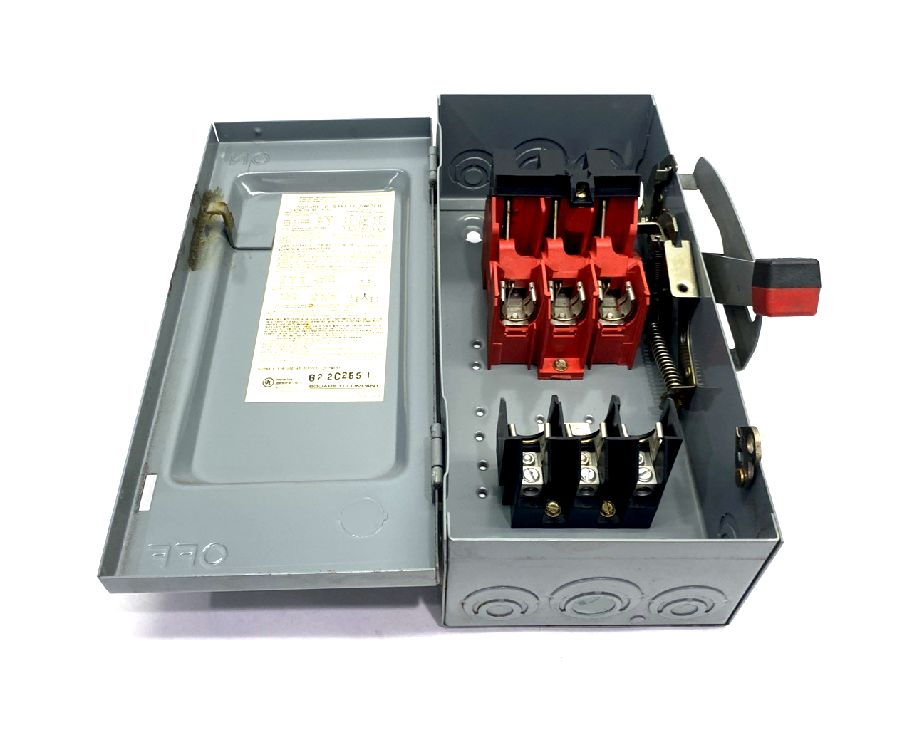 H361 | Square D Safety Switch 30A 3P 600V, Fusible, NEMA 1 20HP - Used - Maverick Industrial Sales