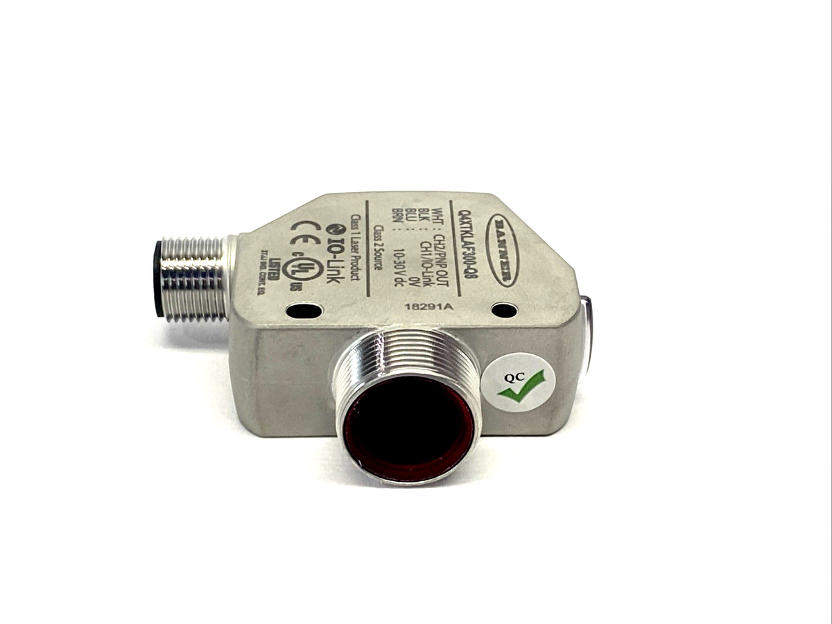 Banner Q4XTKLAF300-Q8 Laser Adjustable Field Photoelectric Sensor 4Pin M12 95301 - Maverick Industrial Sales