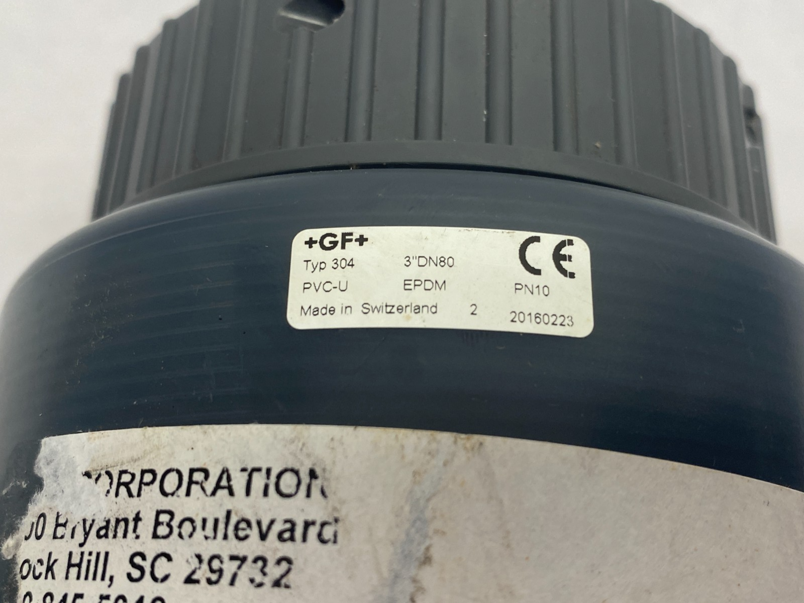 GF 192304013 Angle Seat 3" Check Valve type 304 PVC-U DN80 PN10 EPDM - Maverick Industrial Sales