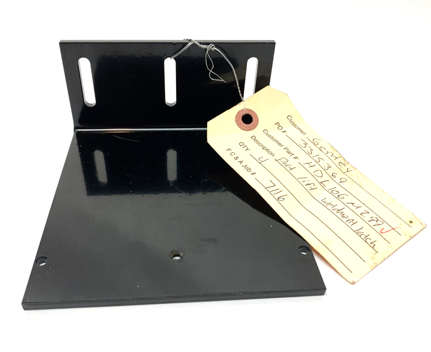 FC&A HDL106 M299 Part Lift Weldment Latch Mount Plate Base Black LOT OF 4 - Maverick Industrial Sales