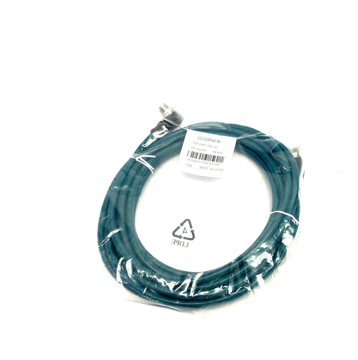 CCB-84901-2002-05 | Cognex Ethernet Cable Double Ended M12 to RJ45 185-10100R - New - Maverick Industrial Sales