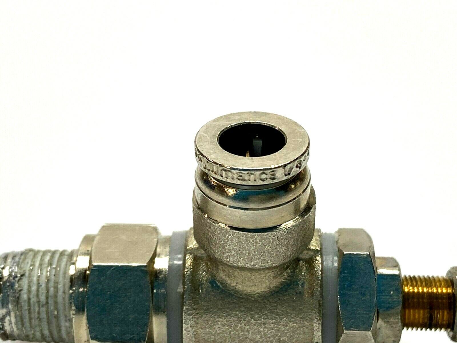 Numatics Flow Control Elbow 14mm Hex Threaded 1/8" NPT Male 1/4" Push Connect - Maverick Industrial Sales