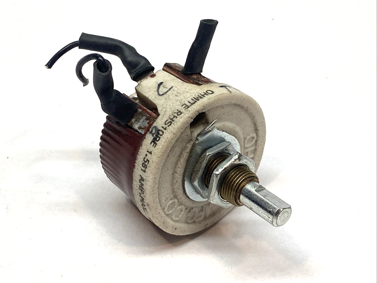 Ohmite RHS10RE Wirewound Rheostat 10 Ohm 25W Panel Mount 500V - Maverick Industrial Sales