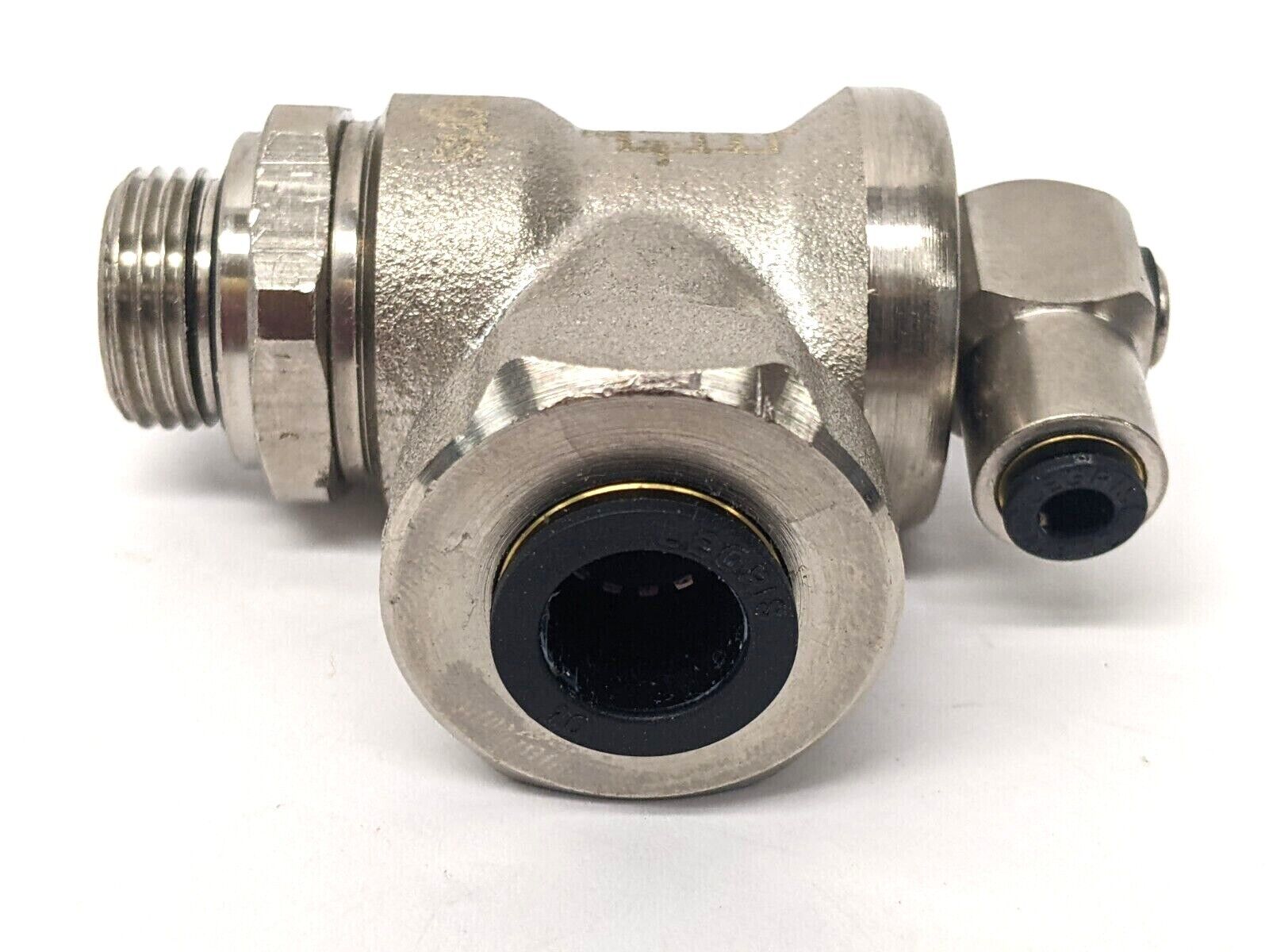 Legris 7880 10 17 Blocking Fitting, Male BSPP Thread G3/8, 4mm Pilot, 10mm Tube - Maverick Industrial Sales