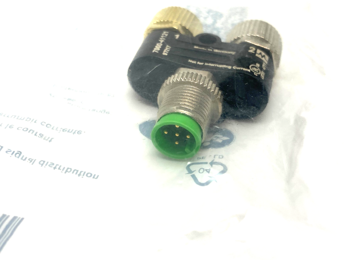 7000-41121-0000000 | Murrelektronik T-Coupler M12 male to 2x M12 female A-cod. - New - Maverick Industrial Sales