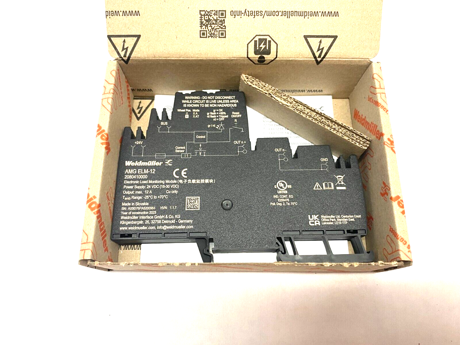 Weidmüller 2080410000 maxGUARD Electronic Load Monitor Power Supply AMG ELM-12 - Maverick Industrial Sales