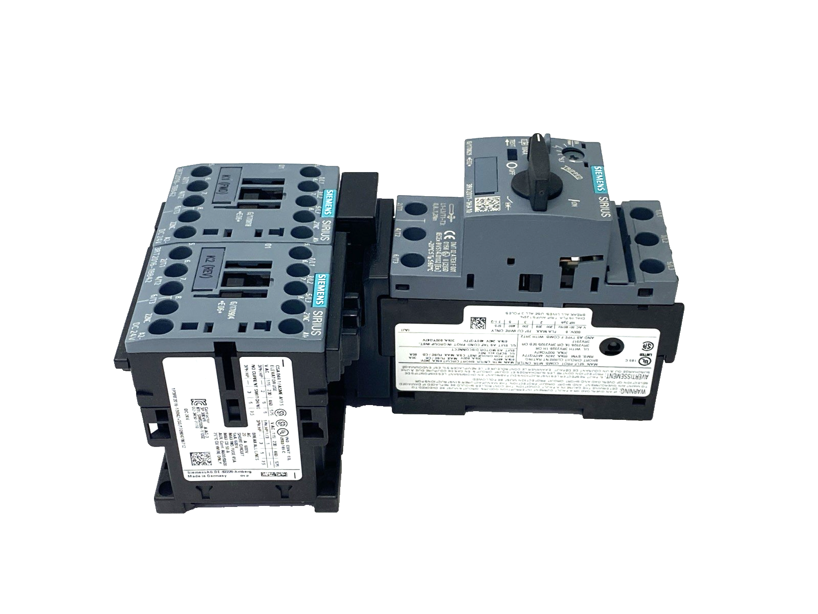 Siemens 3RA22101HA162BB4 Motor Starter 5.5-8A 24VDC 1NO Aux - Maverick Industrial Sales