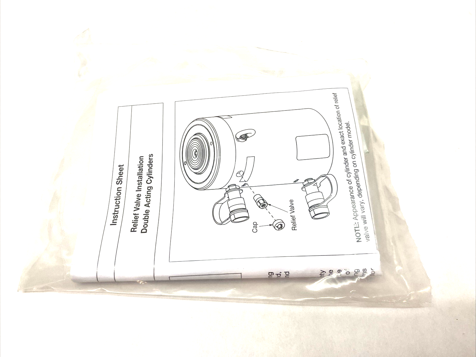 Enerpac CJ160900W Relief Valve Assembly DWG 243 BOM - Maverick Industrial Sales