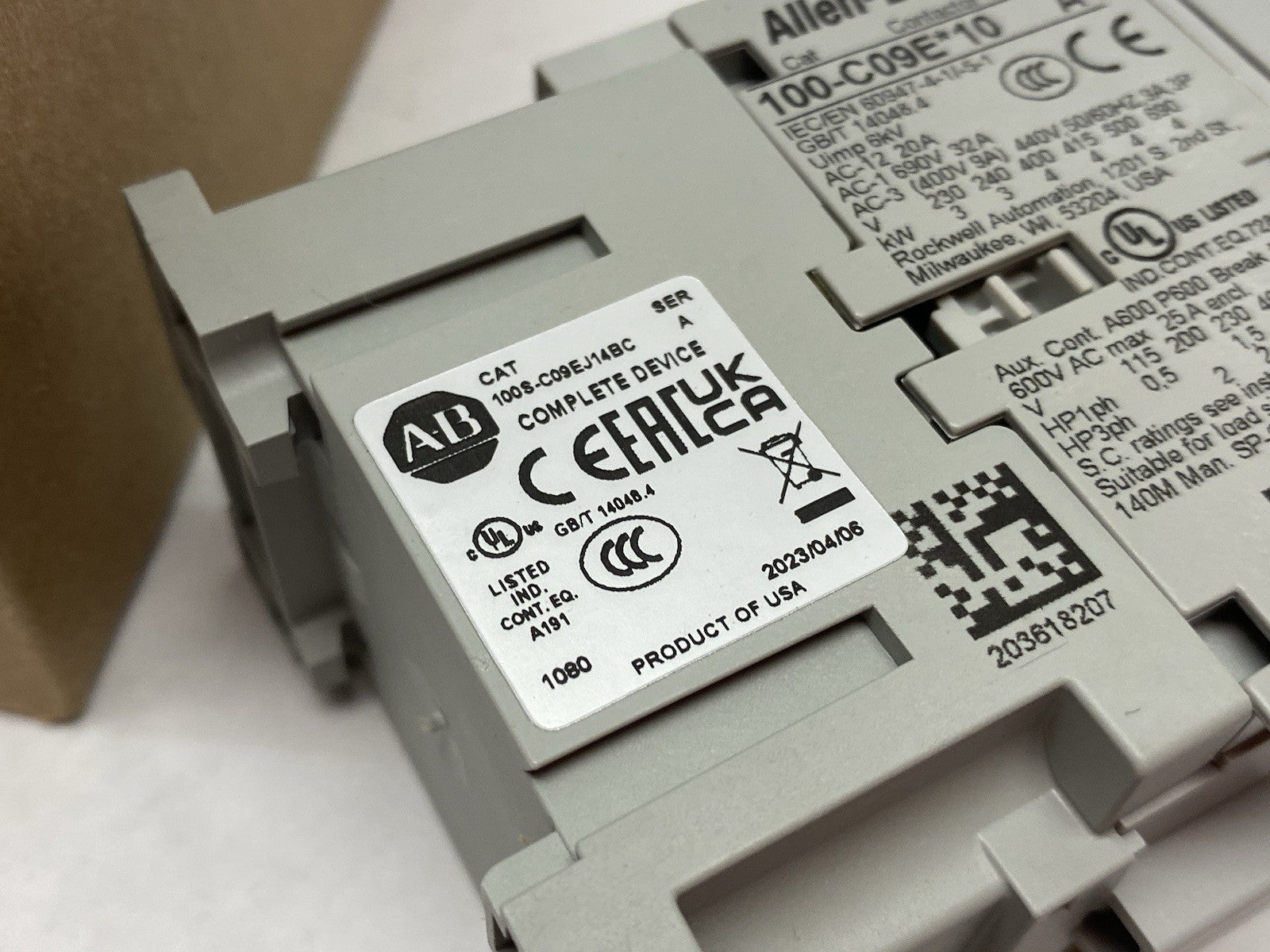 100S-C09EJ14BC | Allen Bradley Ser. A Safety Contactor 3 NO Main, 1 NO/4 NC Aux - New Other - Maverick Industrial Sales