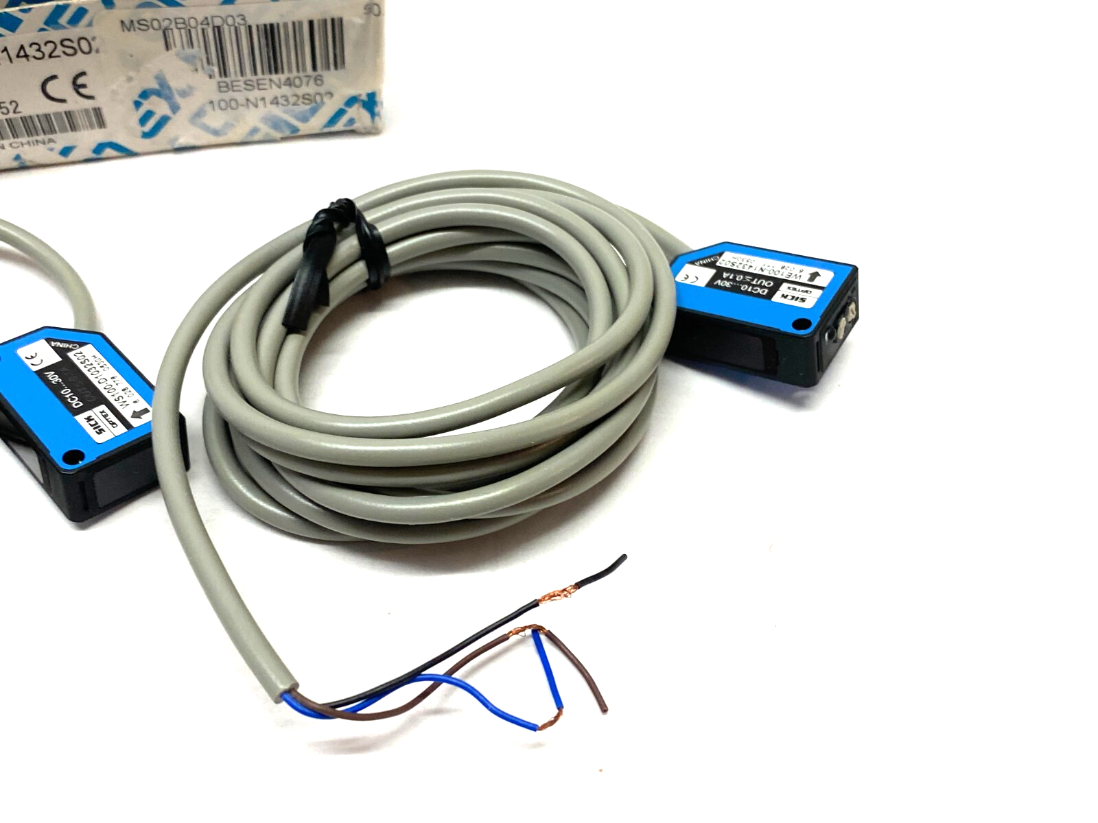 Sick WS/WE100-N1432S02 Through-Beam Photoelectric Sensor Set NPN 15m 6028690 - Maverick Industrial Sales
