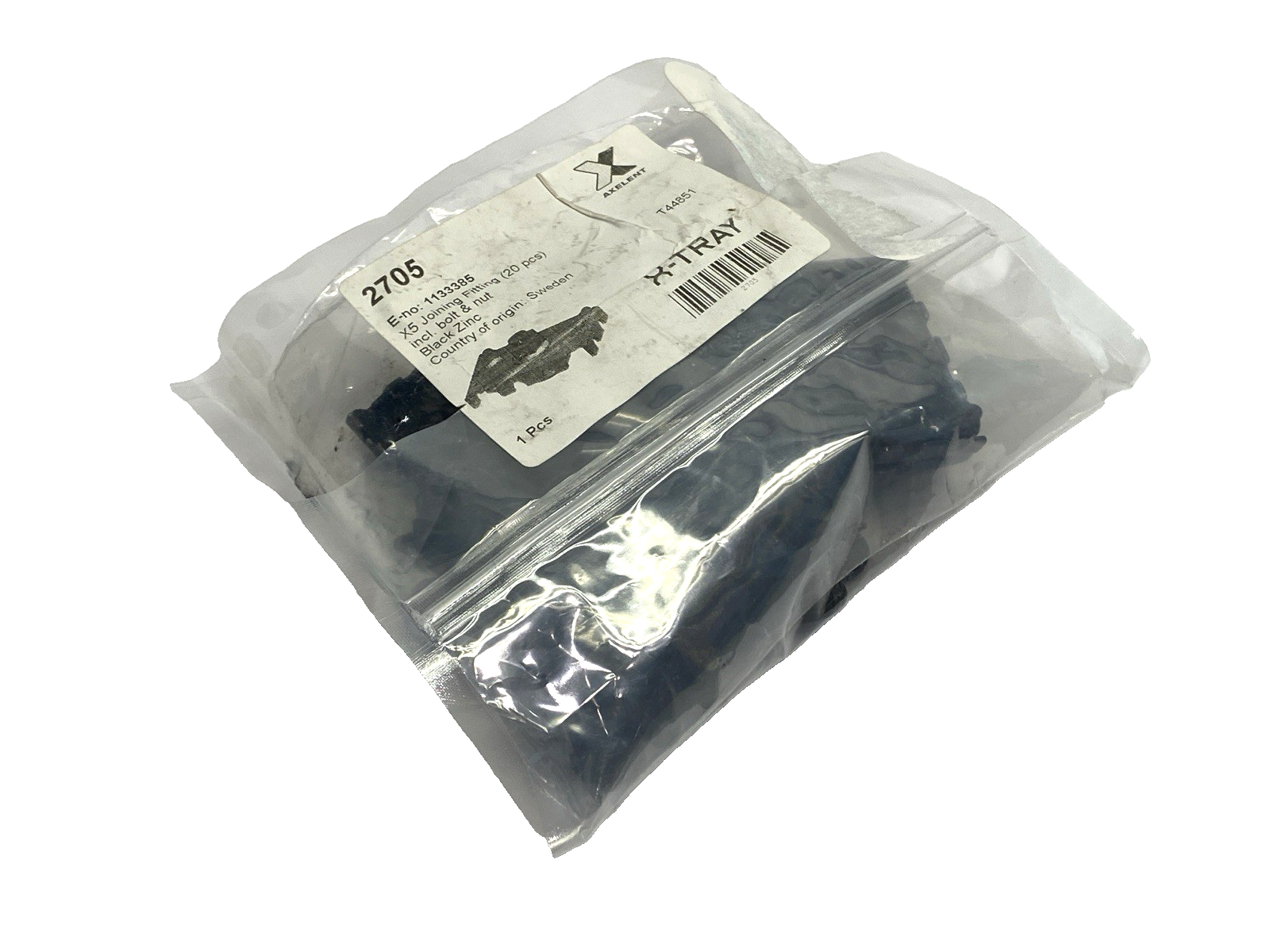 Axelent 2705 X-Tray X5 Joining Fittting w/ Bolt & Nut PACKAGE OF 20 - Maverick Industrial Sales