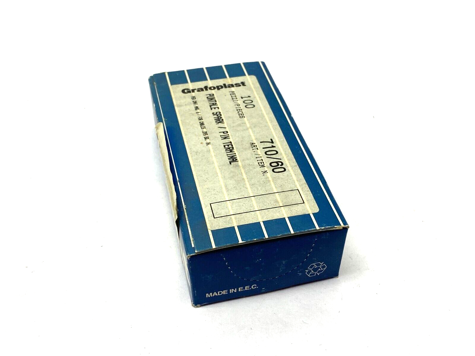 Grafoplast 710/60 12mm Spark Crimp-On Pins for Cable O.D. 6mm BOX OF 100 - Maverick Industrial Sales