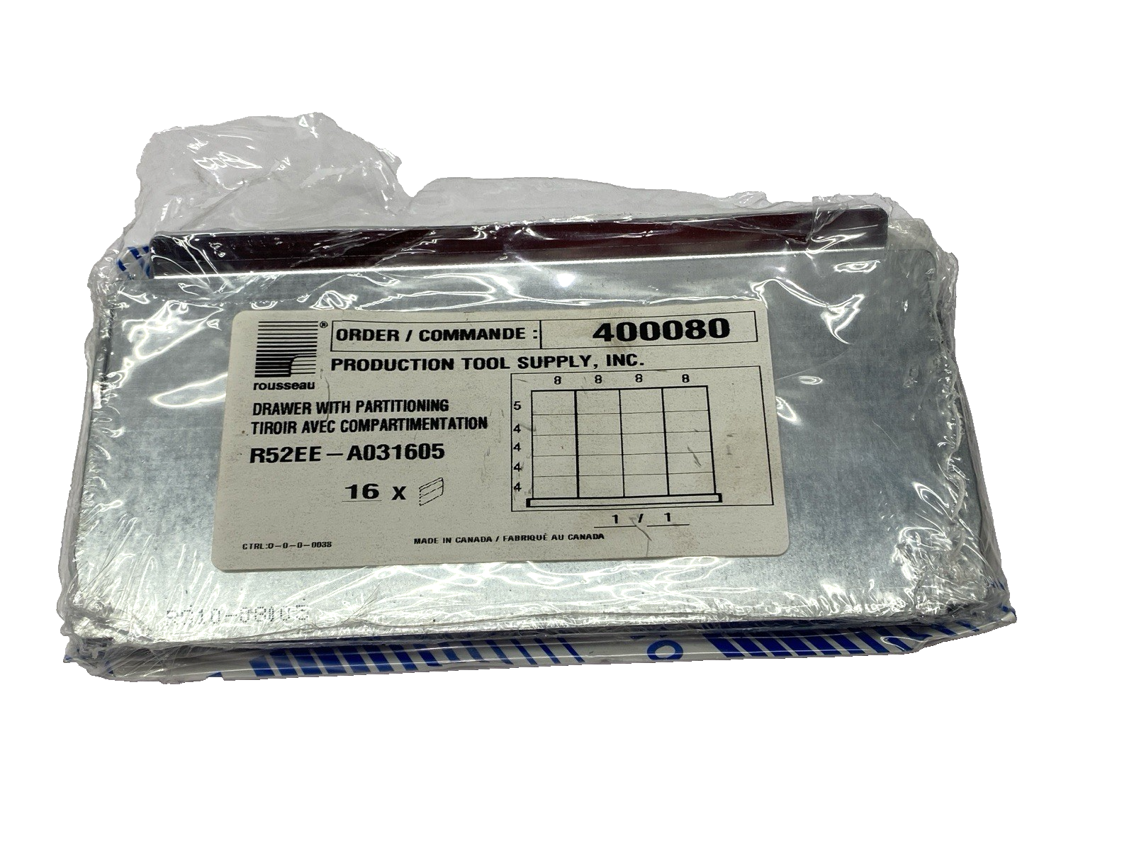 R52EE-A031605 | Rousseau Drawer Partitioning PACK OF 16 - New – Open box - Maverick Industrial Sales