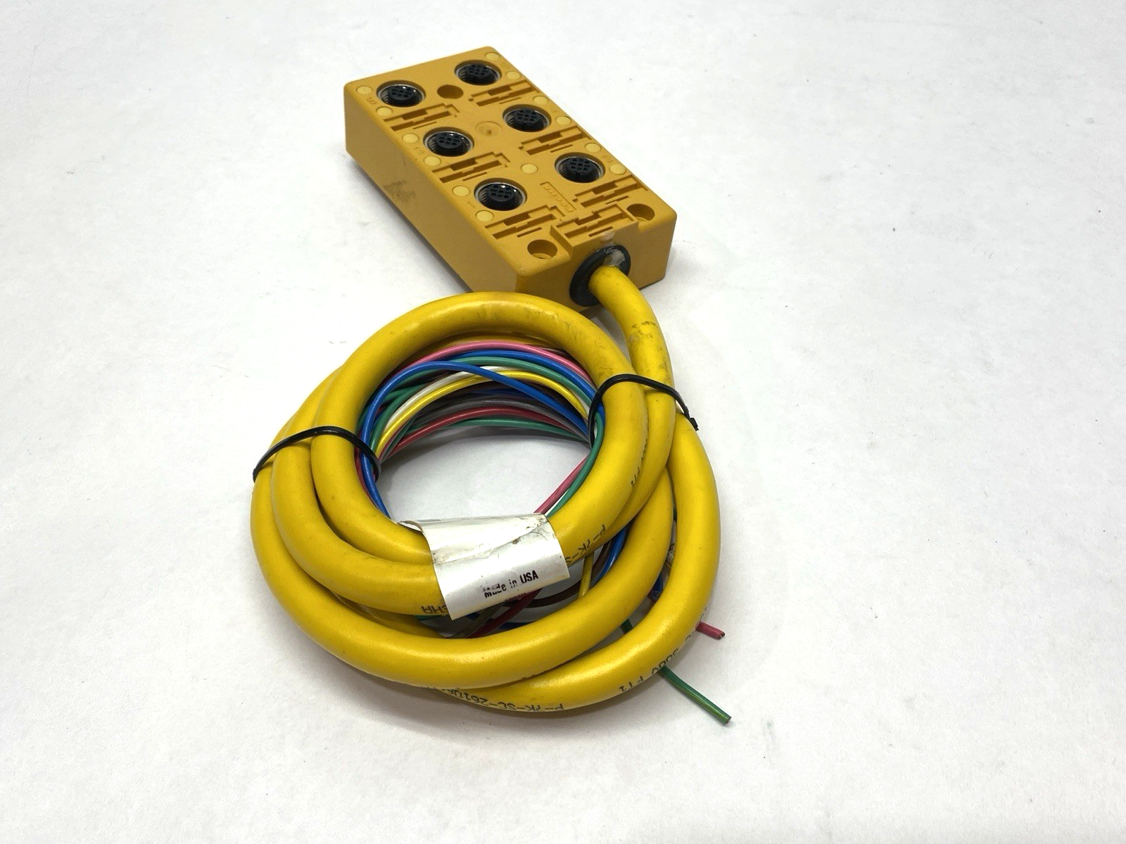 Turck VB 60-5 Junction Box 6-Port M12 777000400 CABLE CUT TO 3' - Maverick Industrial Sales