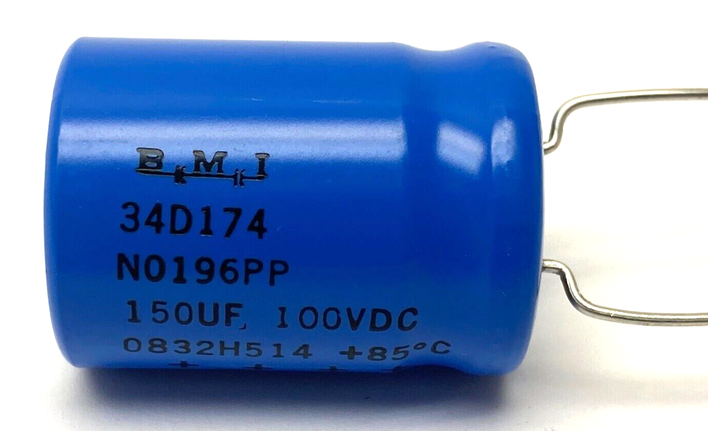 Foxboro N0196PP Round Capacitor 2-Prong 150UF 100VDC 34D174 - Maverick Industrial Sales