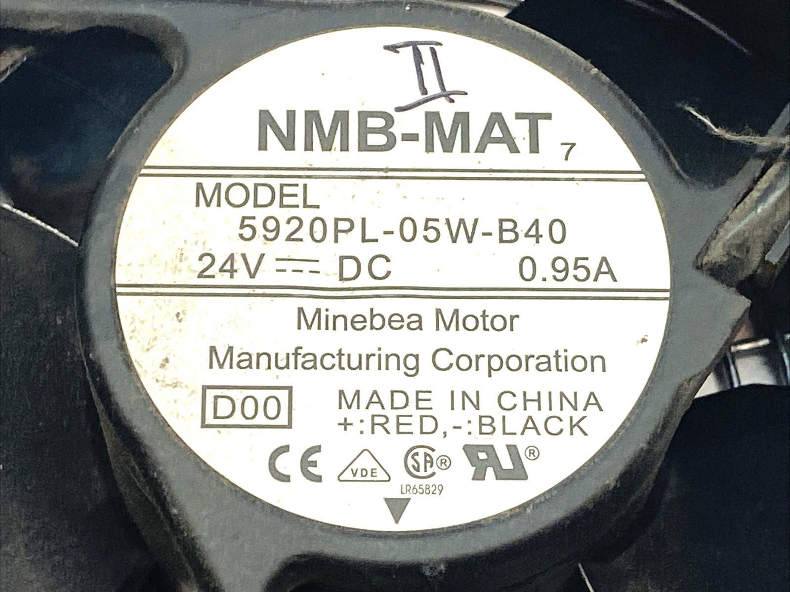 Minebea 5920PL-05W-B40 NMB-MAT DC Axial Fan 24V - Maverick Industrial Sales