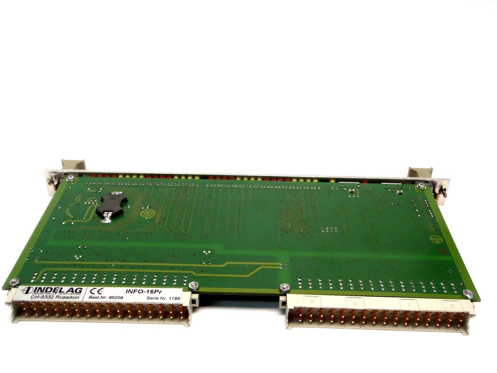 16Pr 95208B | Indelag Info- 24V Inputs Outputs CH-8332 Russikon Circuit Board - Used - Maverick Industrial Sales