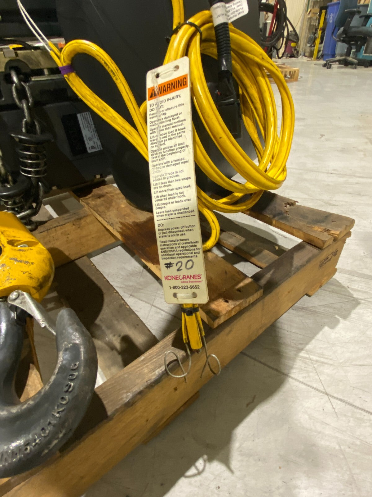 Konecranes XN16300018T16T2C Electric Chain Hoist 3-Ton Capacity 2-Falls 3-Phase - Maverick Industrial Sales