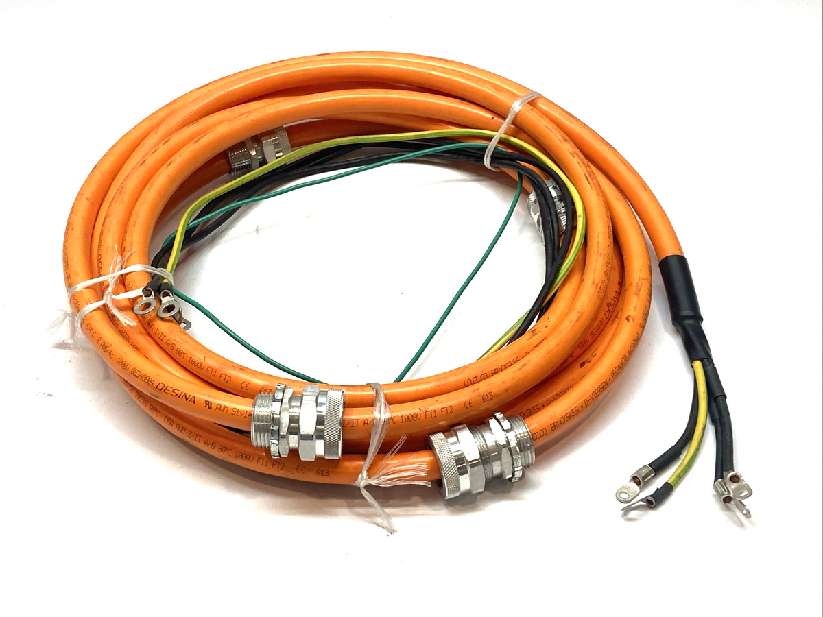 SAB Brockskes SL 834 C Servo Motor Connection Cable 4x10.0mm w/ Grips 08340470 - Maverick Industrial Sales
